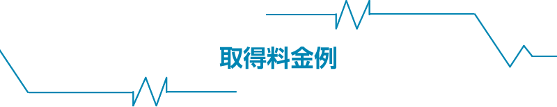 取得料金例